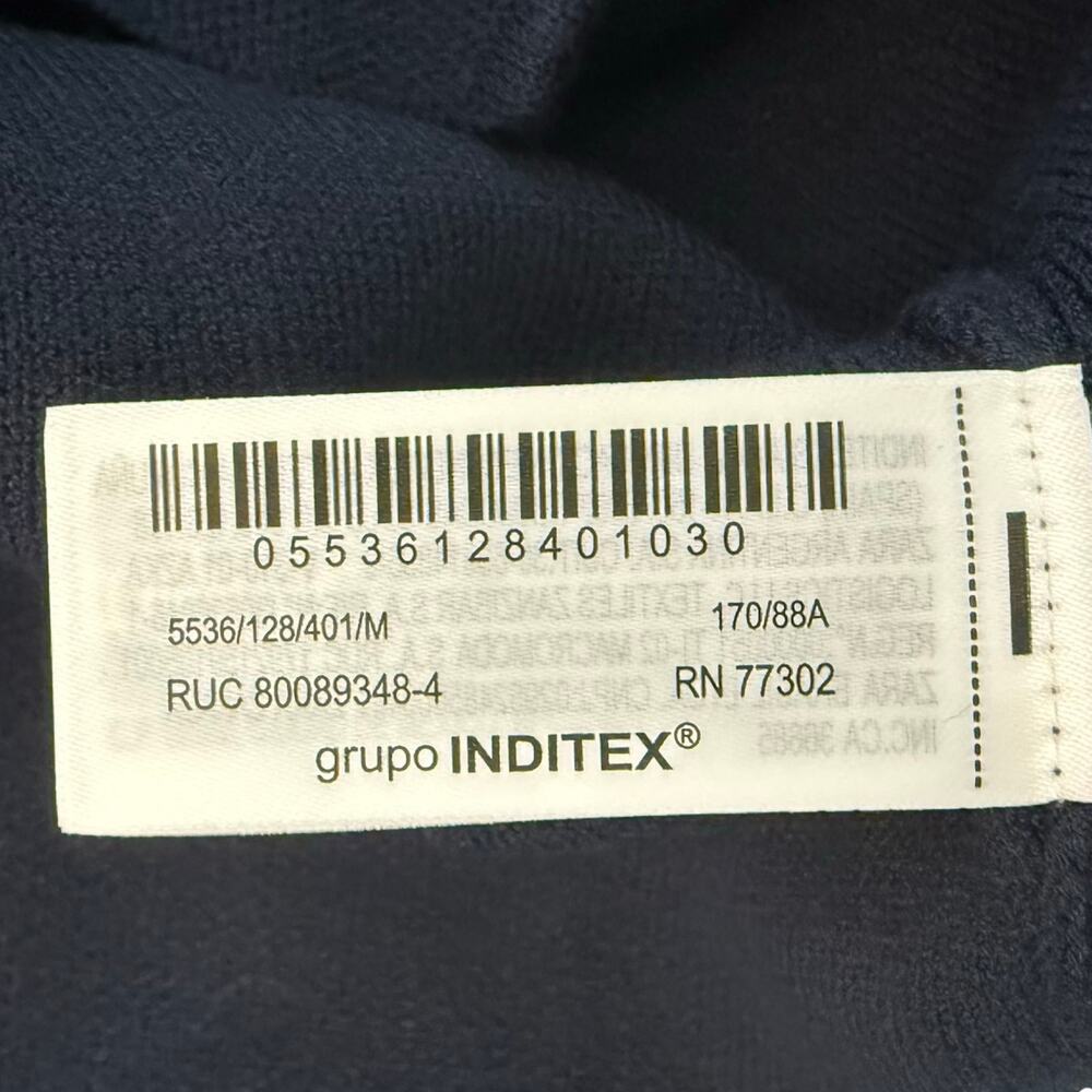 Zara Navy Blue Asymmetrical Silver Button Up Vest Tank Top Crop Size M NEW Tags - Picture 12 of 12